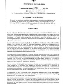 Gobierno Nacional reglamenta el cierre de minas en Colombia: el Decreto 0742 de 2026 incorpora por primera vez un enfoque integral ambiental, social y laboral